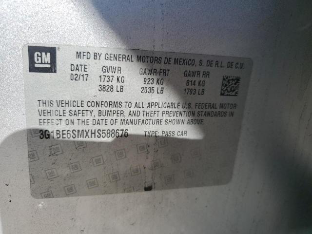 2017 CHEVROLET CRUZE LT - 3G1BE6SMXHS588676