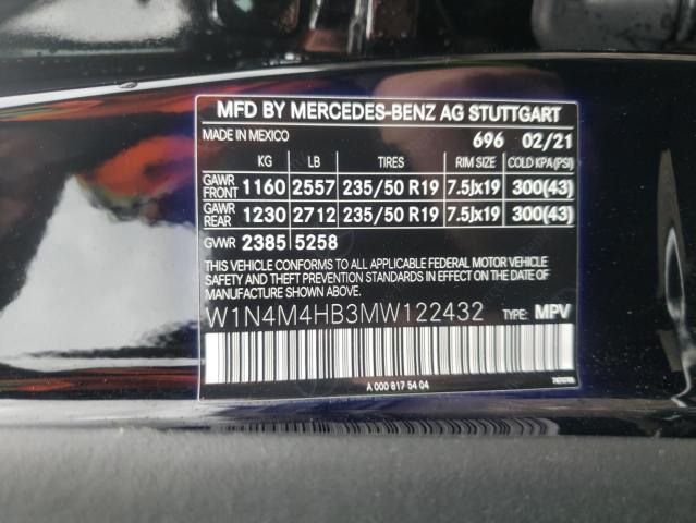 2021 MERCEDES-BENZ GLB 250 4M - W1N4M4HB3MW122432
