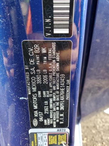 2017 KIA FORTE LX 3KPFL4A76HE143459