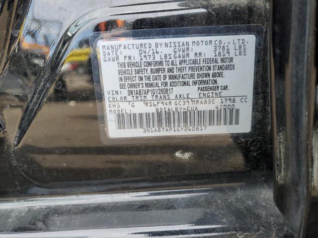 2016 NISSAN SENTRA S - 3N1AB7AP1GY260817