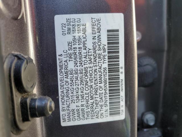 2022 HONDA PILOT EXL - 5FNYF5H5XNB015256