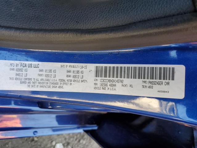 2016 CHRYSLER 200 LIMITE - 1C3CCCABXGN145702