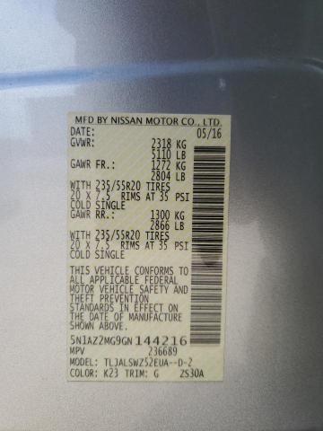 2016 NISSAN MURANO S - 5N1AZ2MG9GN144216