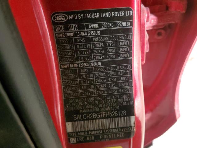 2015 LAND ROVER DISCOVERY - SALCR2BG7FH528128