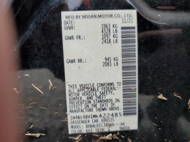 2021 NISSAN ALTIMA S - 1N4BL4BV1MN422485