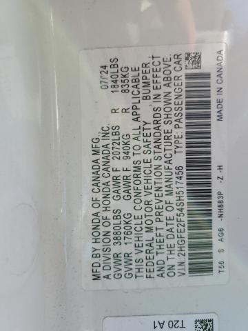 2025 HONDA CIVIC SPOR 2HGFE2F54SH517456