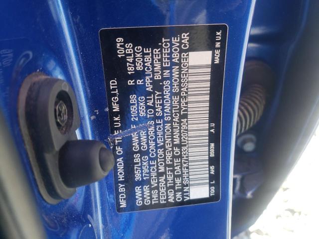 2020 HONDA CIVIC LX - SHHFK7H33LU207904