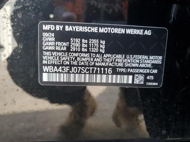 2025 BMW 530 I WBA43FJ07SCT71116