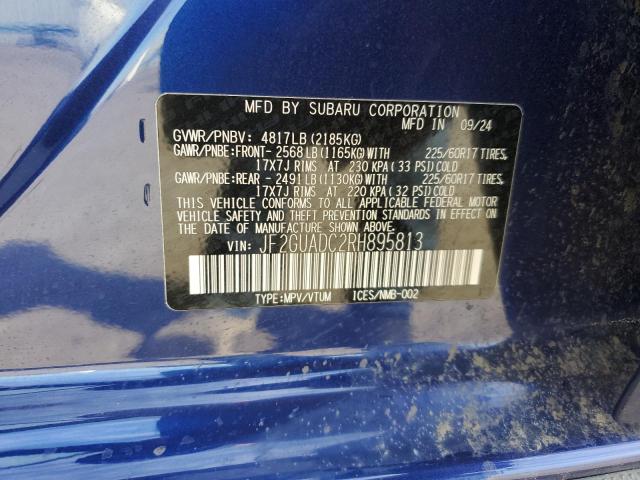 2024 SUBARU CROSSTREK - JF2GUADC2RH895813