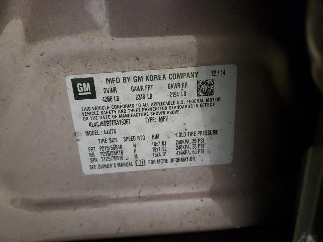 2015 BUICK ENCORE CON - KL4CJBSB7FB119367