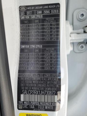 2018 LAND ROVER DISCOVERY - SALCP2RX1JH730872