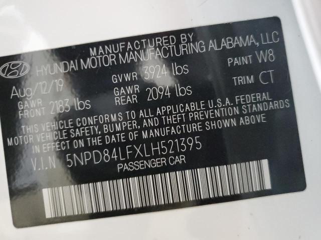 2020 HYUNDAI ELANTRA SE 5NPD84LFXLH521395