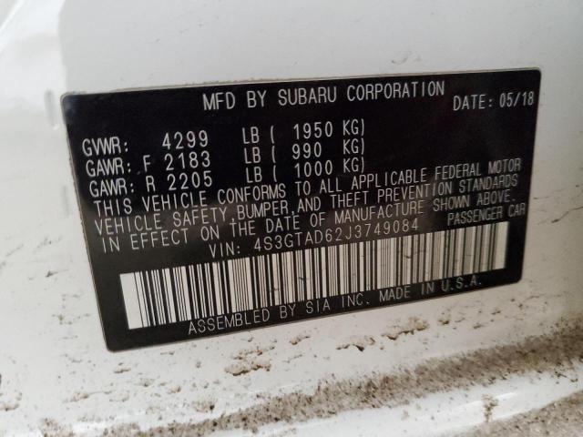 2018 SUBARU IMPREZA PR - 4S3GTAD62J3749084
