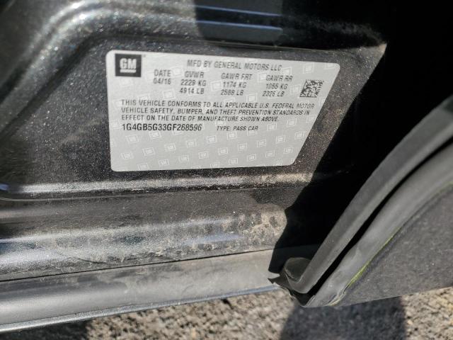 2016 BUICK LACROSSE - 1G4GB5G33GF268596