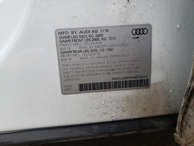 2017 AUDI Q5 PREMIUM - WA1L2AFP4HA076242