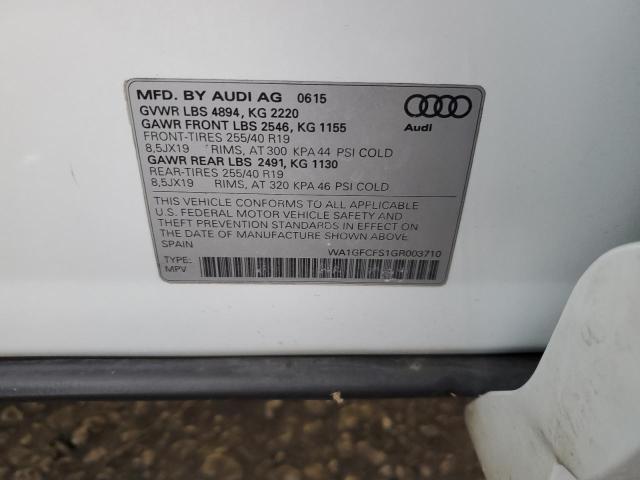 2016 AUDI Q3 PRESTIG WA1GFCFS1GR003710