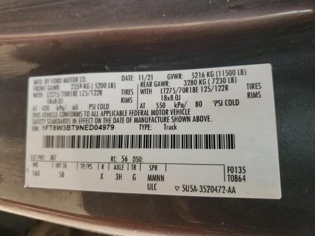 2022 FORD F350 SUPER - 1FT8W3BT9NED04979
