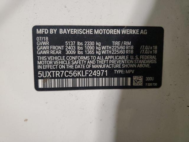 2019 BMW X3 SDRIVE3 - 5UXTR7C56KLF24971