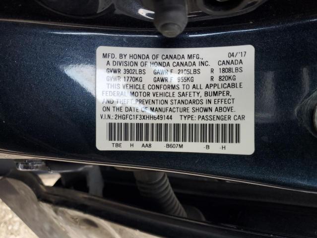 2017 HONDA CIVIC 2HGFC1F3XHH649144
