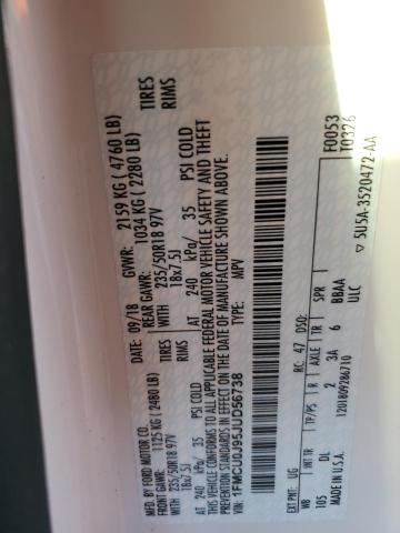 2018 FORD ESCAPE TIT - 1FMCU0J95JUD56738