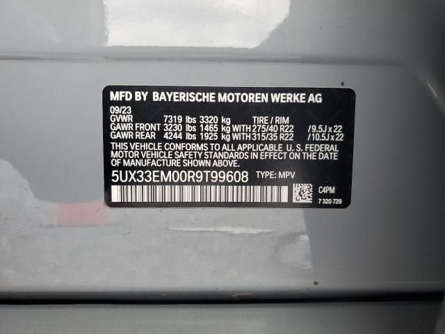 2024 BMW X7 M60I 5UX33EM00R9T99608