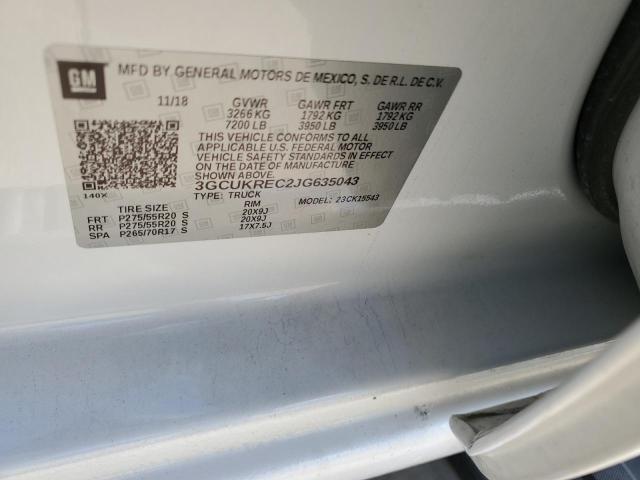 2018 CHEVROLET SILVERADO - 3GCUKREC2JG635043