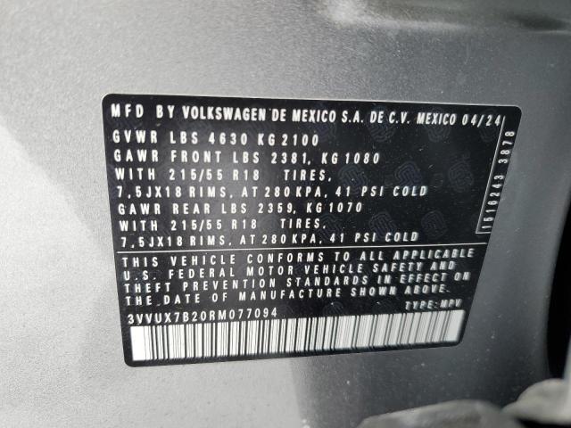 2024 VOLKSWAGEN TAOS SE - 3VVUX7B20RM077094