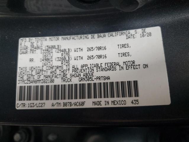 2021 TOYOTA TACOMA DOU - 3TMCZ5AN8MM382100