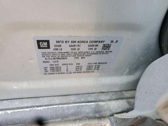2021 CHEVROLET TRAX 1LT - KL7CJLSB7MB328629