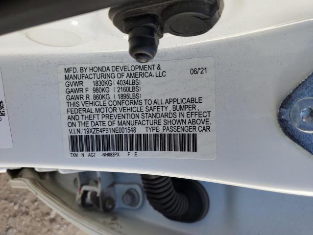 2022 HONDA INSIGHT TO 19XZE4F91NE001548