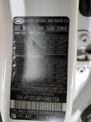 2015 LAND ROVER RANGE ROVE - SALVP2BG8FH982158