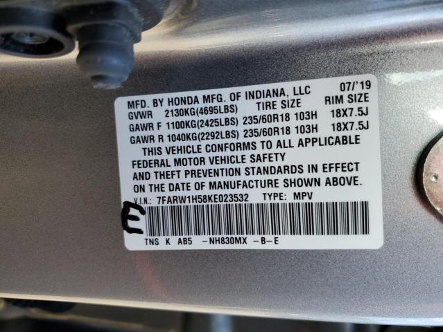 2019 HONDA CR-V EX 7FARW1H58KE023532