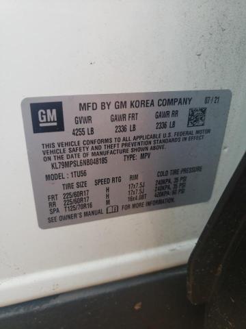 2022 CHEVROLET TRAILBLAZE - KL79MPSL6NB048185