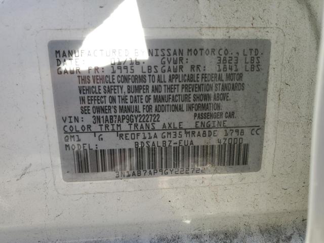 2016 NISSAN SENTRA S - 3N1AB7AP9GY222722