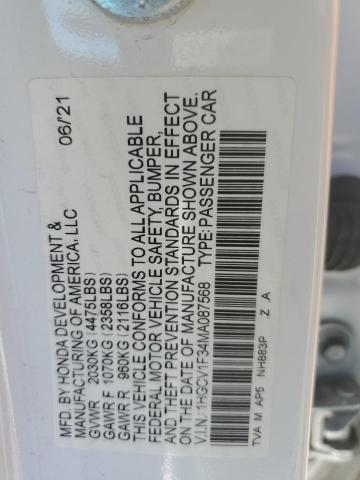2021 HONDA ACCORD SPO 1HGCV1F34MA087568