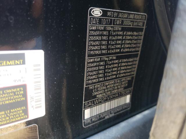 2017 LAND ROVER RANGE ROVE - SALWR2FVXHA176387
