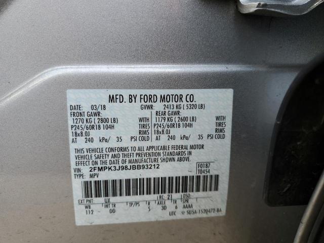 2018 FORD EDGE SEL 2FMPK3J98JBB93212