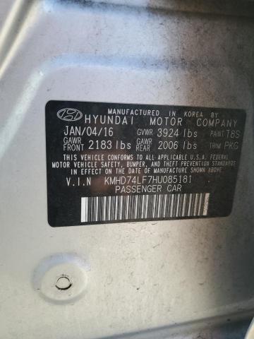 2017 HYUNDAI ELANTRA SE - KMHD74LF7HU085181