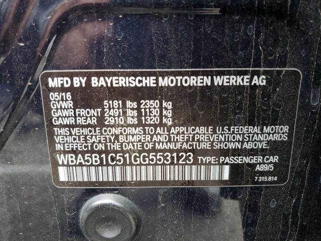 2016 BMW 535 I WBA5B1C51GG553123