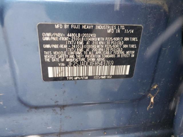 2015 SUBARU FORESTER JF2SJADCXFH543769