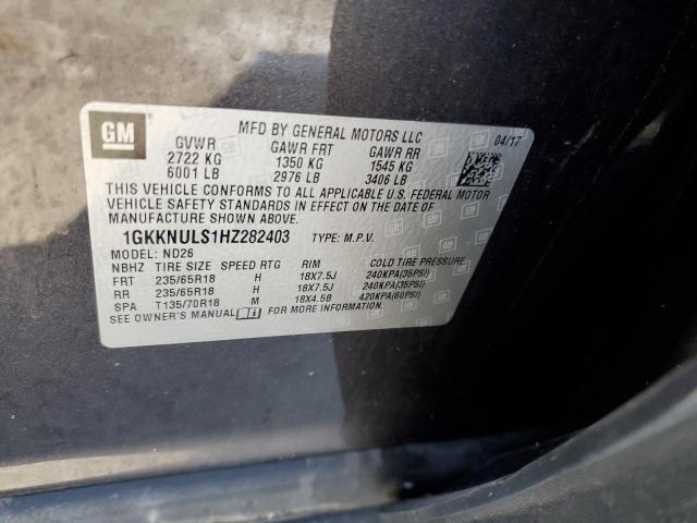 2017 GMC ACADIA SLT - 1GKKNULS1HZ282403