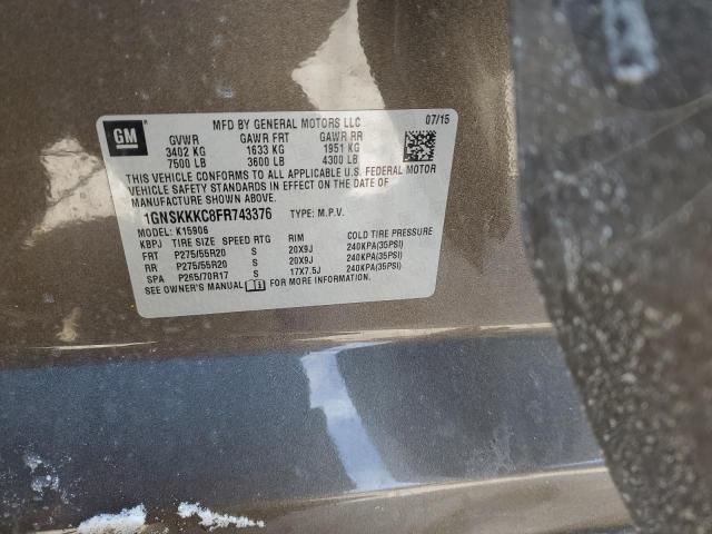 2015 CHEVROLET SUBURBAN K - 1GNSKKKC8FR743376