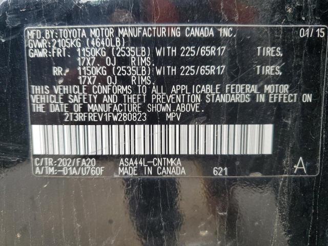 2015 TOYOTA RAV4 XLE - 2T3RFREV1FW280823