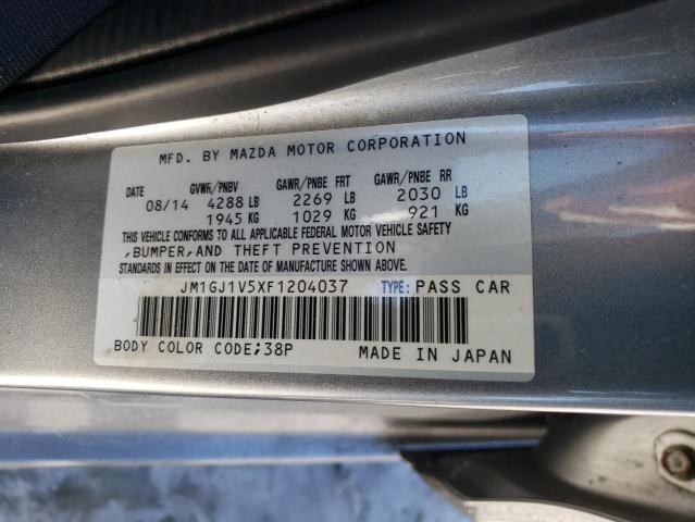 2015 MAZDA 6 TOURING - JM1GJ1V5XF1204037