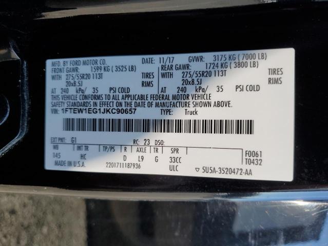 2018 FORD F150 SUPER - 1FTEW1EG1JKC90657