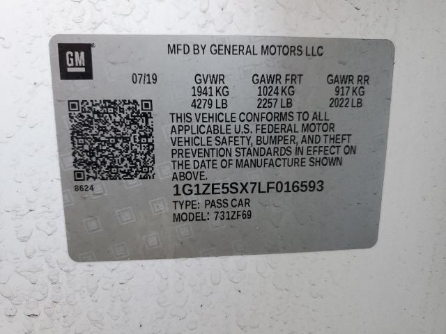 2020 CHEVROLET MALIBU PRE 1G1ZE5SX7LF016593