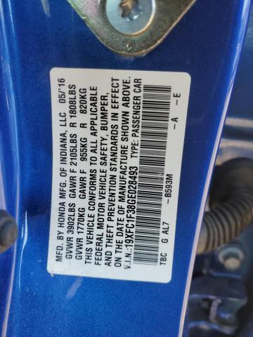 2016 HONDA CIVIC EX - 19XFC1F38GE028493