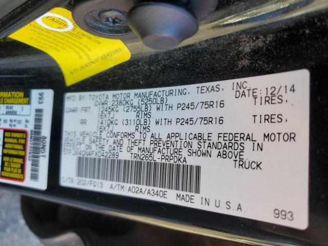 2015 TOYOTA TACOMA DOU - 5TFJX4GN4FX042289