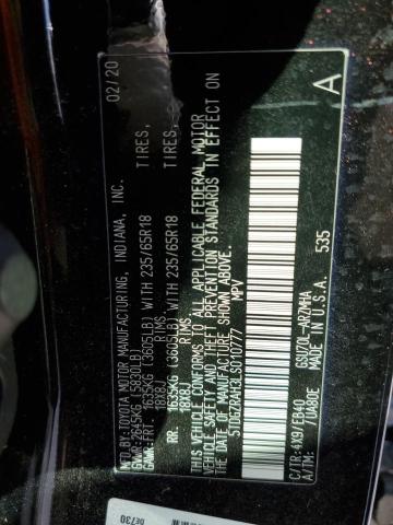 2020 TOYOTA HIGHLANDER - 5TDGZRAH3LS010777