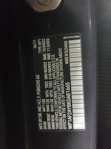 2019 PORSCHE CAYENNE TU WP1AF2AY8KDA81665